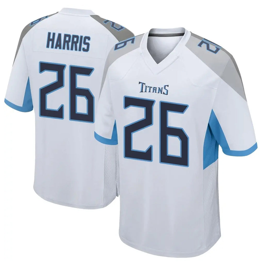 Punc T.Titans #26 Marcus Harris Player White Home Game Stitched Jerseys