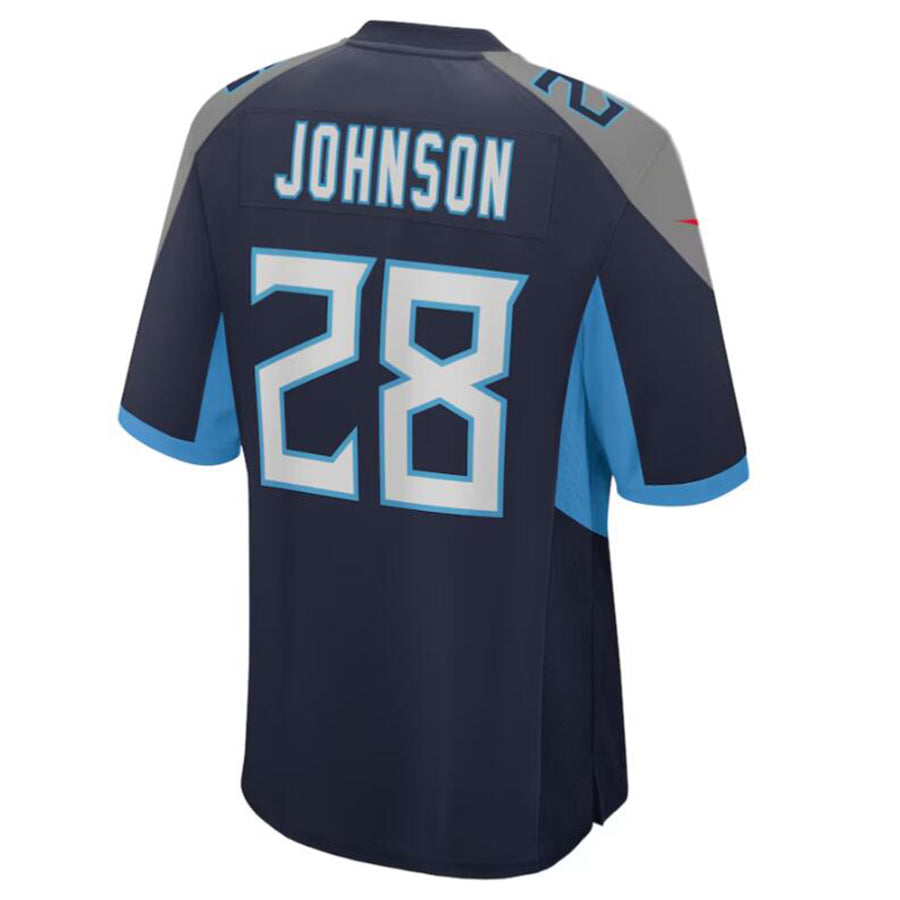 Punc T.Titans #28 Chris Johnson Navy Retired Player Game Jersey American Stitched Football Jersey
