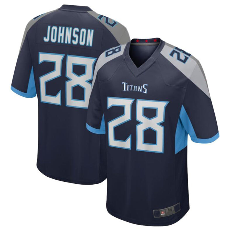 Punc T.Titans #28 Chris Johnson Navy Retired Player Game Jersey American Stitched Football Jerseys