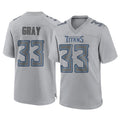 Punc T.Titans #33 Cedric Gray Player Gray Atmosphere Fashion Home Game Stitched Jerseys