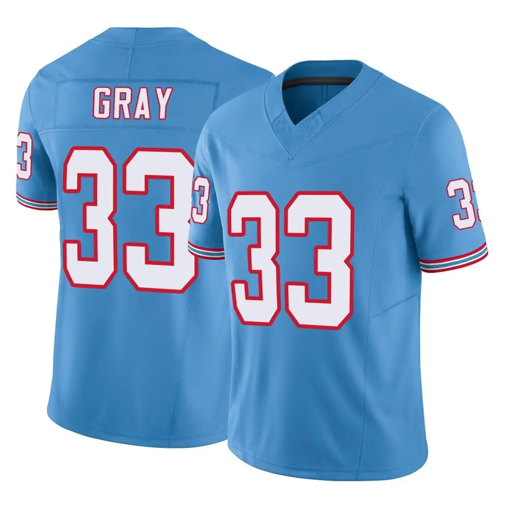 Punc T.Titans #33 Cedric Gray Player Light Blue Limited Vapor F.U.S.E. Home Game Stitched Jerseys