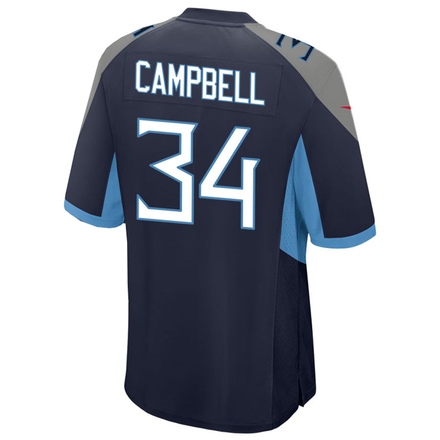 Punc T.Titans #34 Earl Campbell Player Navy Home Game Football Jerseys