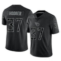 Punc T.Titans #37 Amani Hooker Player Black Limited Reflective Home Game Stitched Jerseys