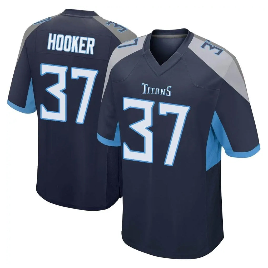Punc T.Titans #37 Amani Hooker Player Navy Home Game Stitched Jerseys