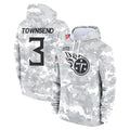 Punc T.Titans #3 Tommy Townsend Player Camo Arctic Salute to Service Pullover Hoodies Home Game Stitched Jerseys