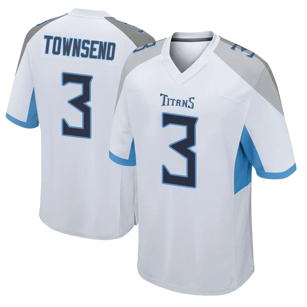 Punc T.Titans #3 Tommy Townsend Player White Home Game Stitched Jerseys