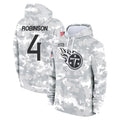Punc T.Titans #4 Wan'Dale Robinson Player Camo Arctic Salute to Service Pullover Hoodies Home Game Stitched Jerseys