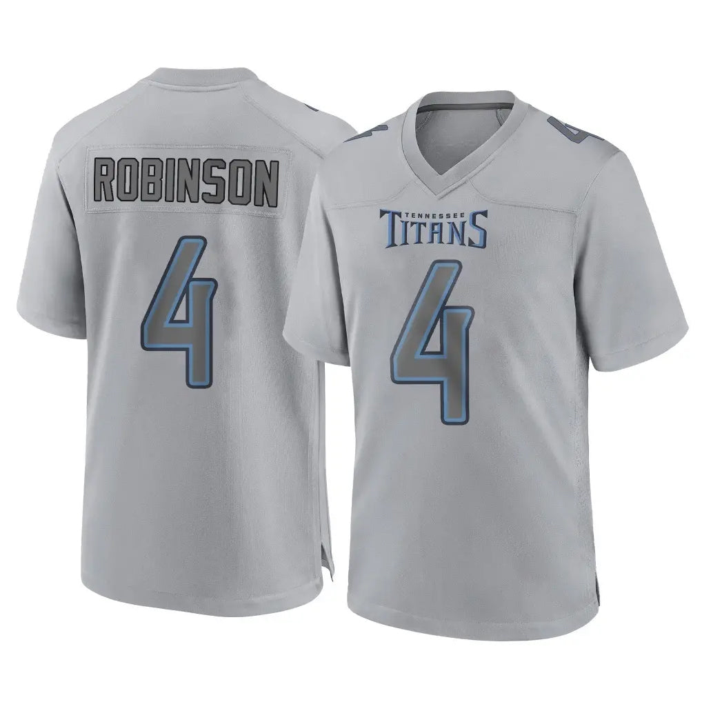 Punc T.Titans #4 Wan'Dale Robinson Player Gray Atmosphere Fashion Home Game Stitched Jerseys