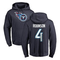 Punc T.Titans #4 Wan'Dale Robinson Player Navy Logo Pullover Hoodies Home Game Stitched Jerseys