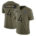 Punc T.Titans #4 Wan'Dale Robinson Player Olive Limited 2025 Salute to Service Home Game Stitched Jerseys