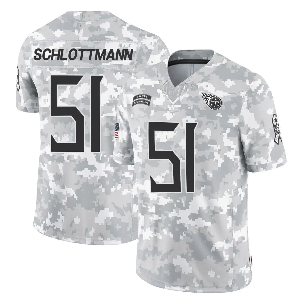 Punc T.Titans #51 Austin Schlottmann Player Arctic Camo Limited Salute to Service Home Game Stitched Jerseys