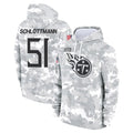 Punc T.Titans #51 Austin Schlottmann Player Camo Arctic Salute to Service Pullover Hoodies Home Game Stitched Jerseys