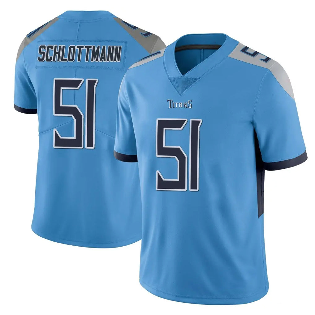 Punc T.Titans #51 Austin Schlottmann Player Light Blue Limited Vapor Untouchable Home Game Stitched Jerseys
