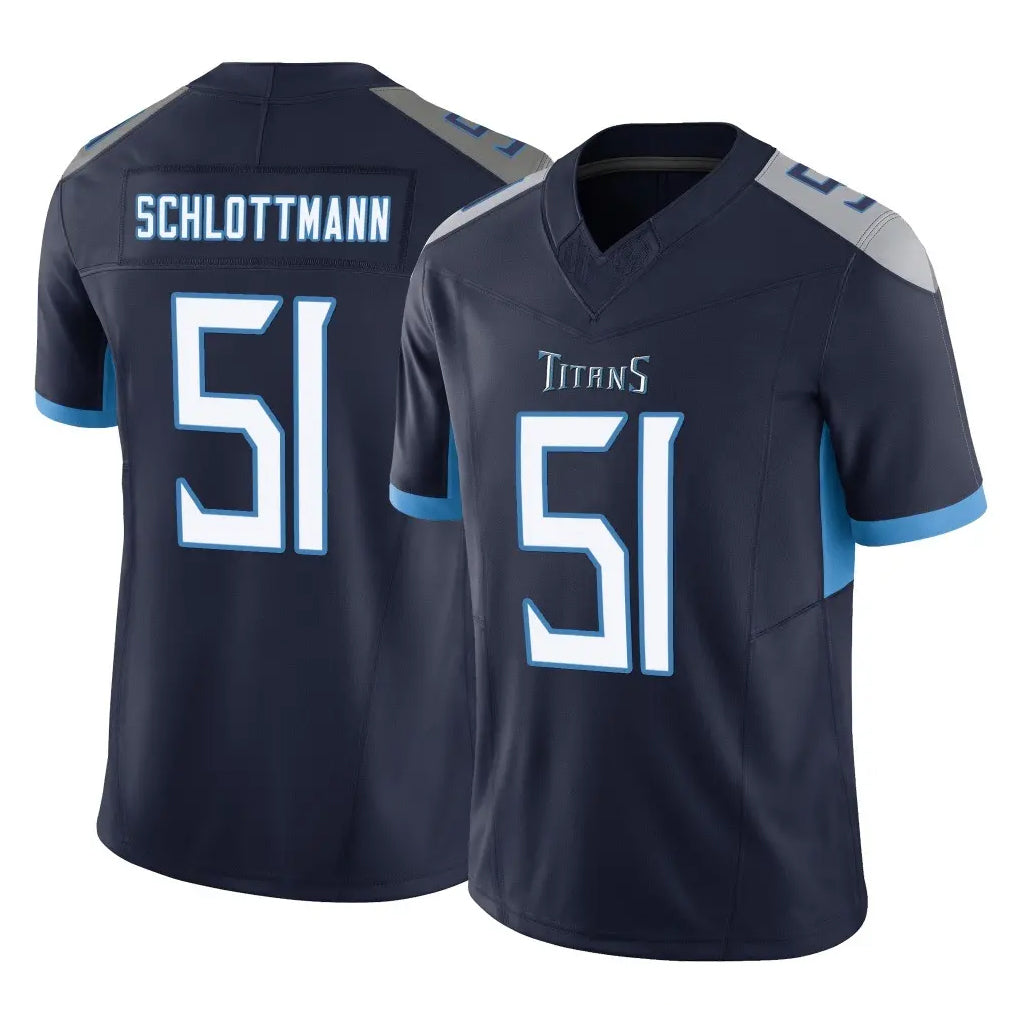Punc T.Titans #51 Austin Schlottmann Player Navy Limited Vapor F.U.S.E. Home Game Stitched Jerseys