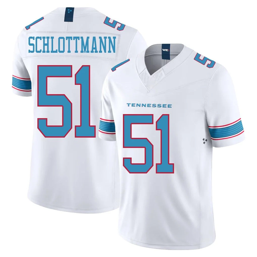 Punc T.Titans #51 Austin Schlottmann Player White Limited Vapor F.U.S.E. Home Game Stitched Jerseys