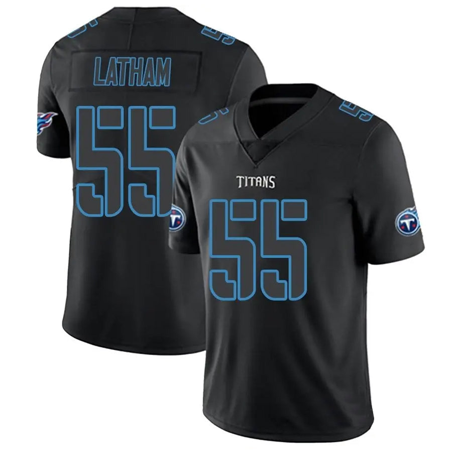 Punc T.Titans #55 JC Latham Player Black Fashion Elite Limited Stitched Jerseys