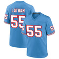 Punc T.Titans #55 JC Latham Player Blue Throwback Alternate Game Stitched Jerseys
