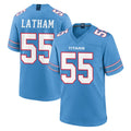 Punc T.Titans #55 JC Latham Player Light Blue 2026 Game Home Stitched Jerseys