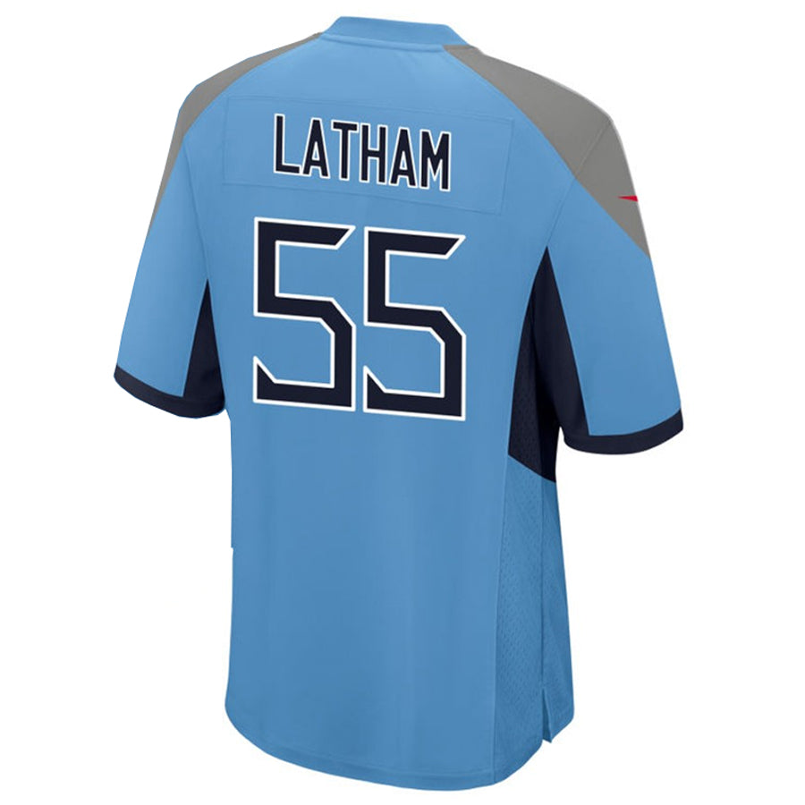 Punc T.Titans #55 JC Latham Player Light Blue Home Game Stitched Jerseys