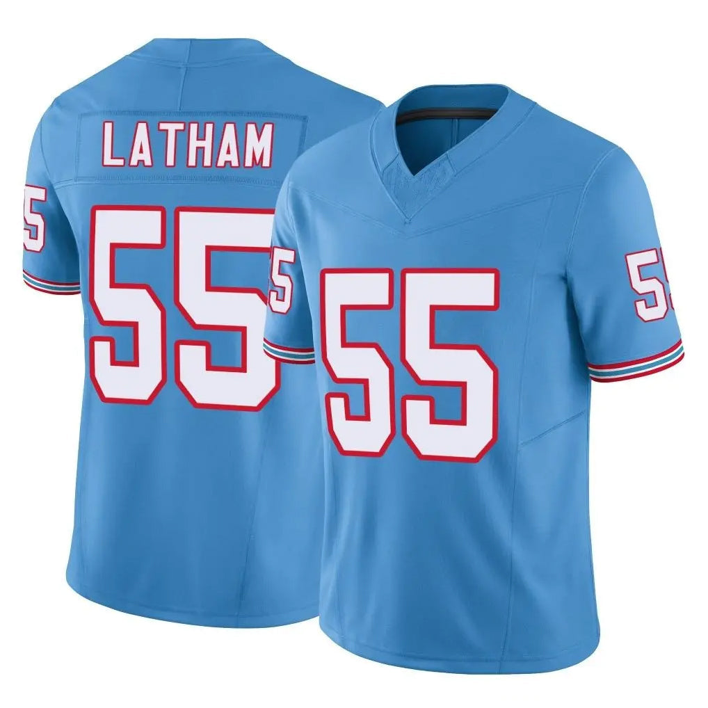 Punc T.Titans #55 JC Latham Player Light Blue Limited Vapor F.U.S.E. Home Game Stitched Jerseys