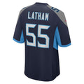 Punc T.Titans #55 JC Latham Player Navy Home Game Stitched Jerseys