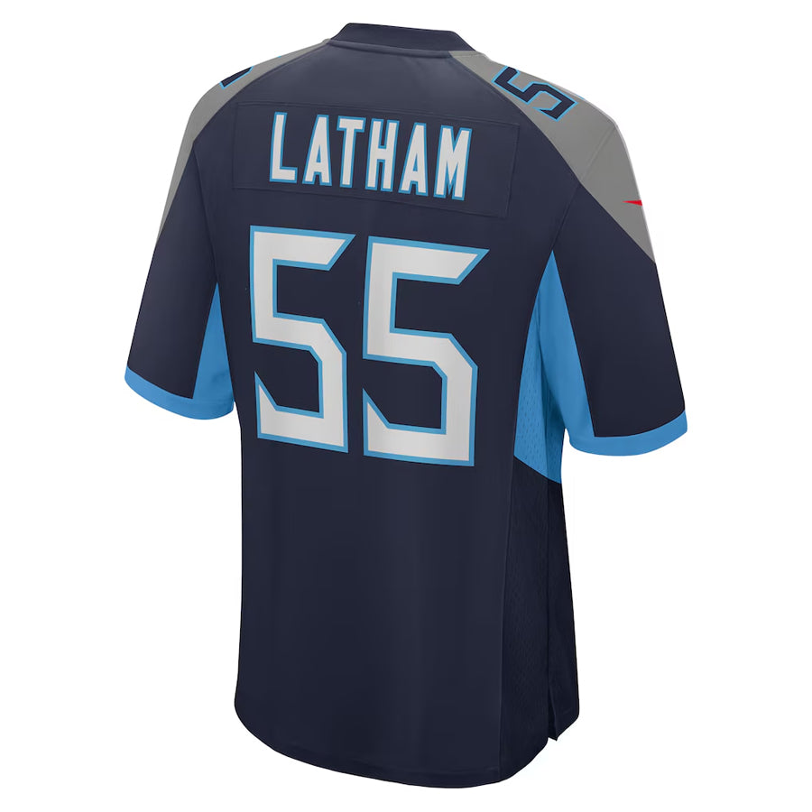Punc T.Titans #55 JC Latham Player Navy Home Game Stitched Jerseys