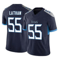 Punc T.Titans #55 JC Latham Player Navy Limited Vapor F.U.S.E. Home Game Stitched Jerseys