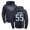 Punc T.Titans #55 JC Latham Player Navy Logo Pullover Hoodies Home Game Stitched Jerseys