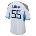 Punc T.Titans #55 JC Latham Player White Home Game Stitched Jerseys