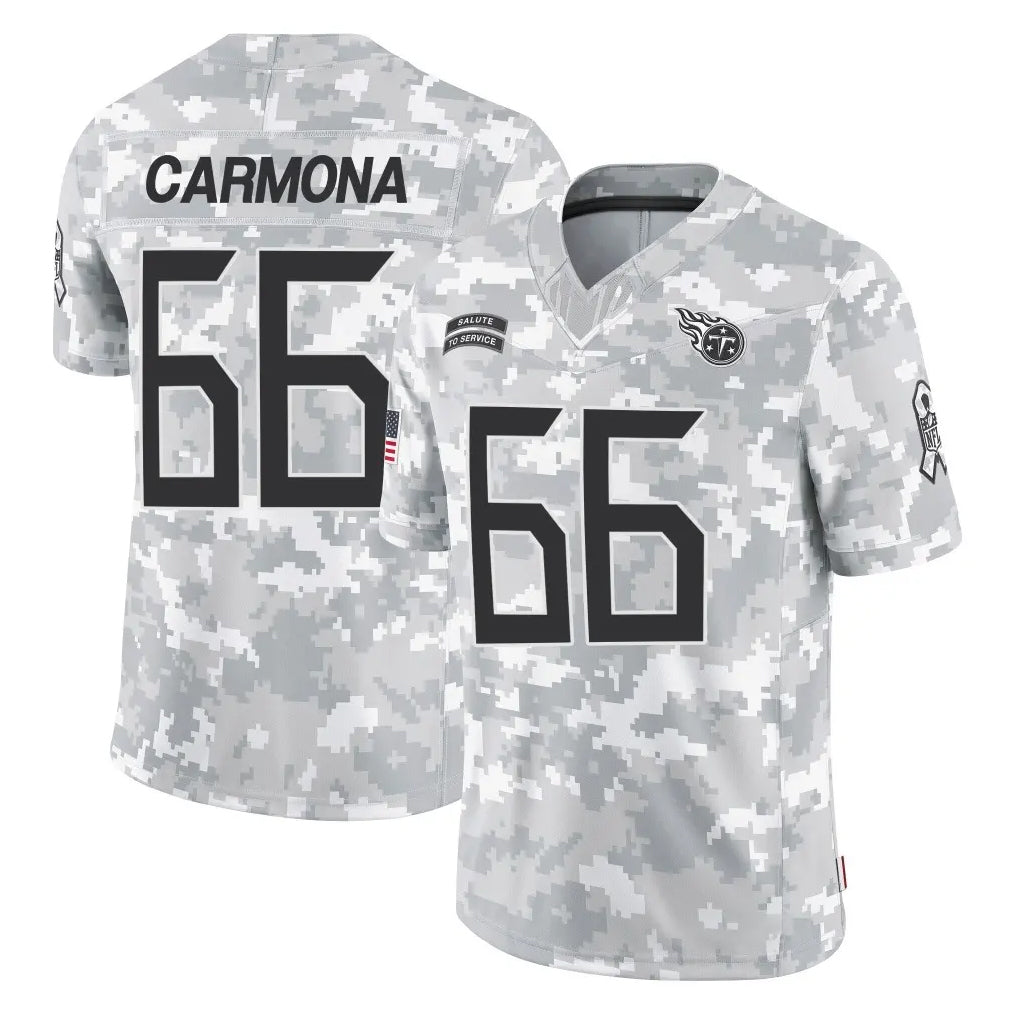 Punc T.Titans #66 Fernando Carmona Jr. Player Arctic Camo Limited Salute to Service Home Game Stitched Jerseys