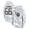 Punc T.Titans #66 Fernando Carmona Jr. Player Camo Arctic Salute to Service Pullover Hoodies Home Game Stitched Jerseys