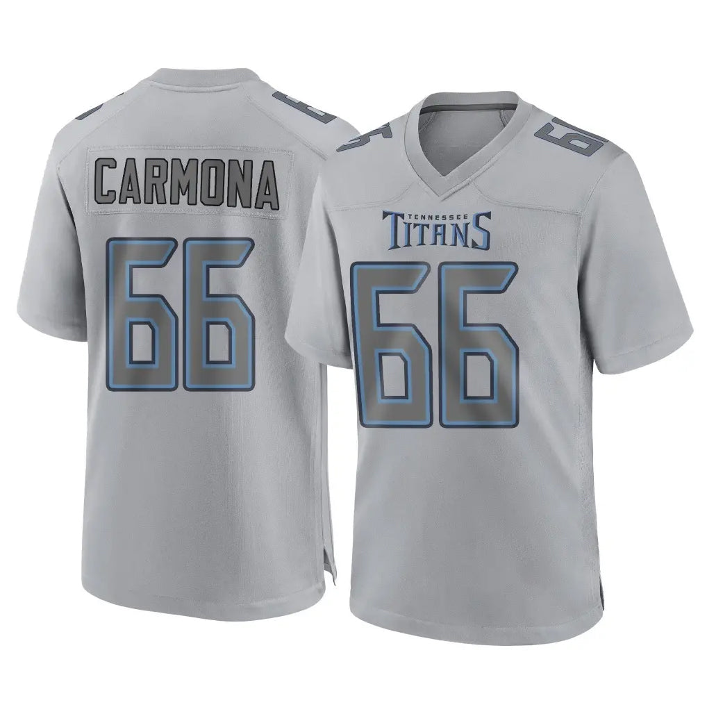 Punc T.Titans #66 Fernando Carmona Jr. Player Gray Atmosphere Fashion Home Game Stitched Jerseys