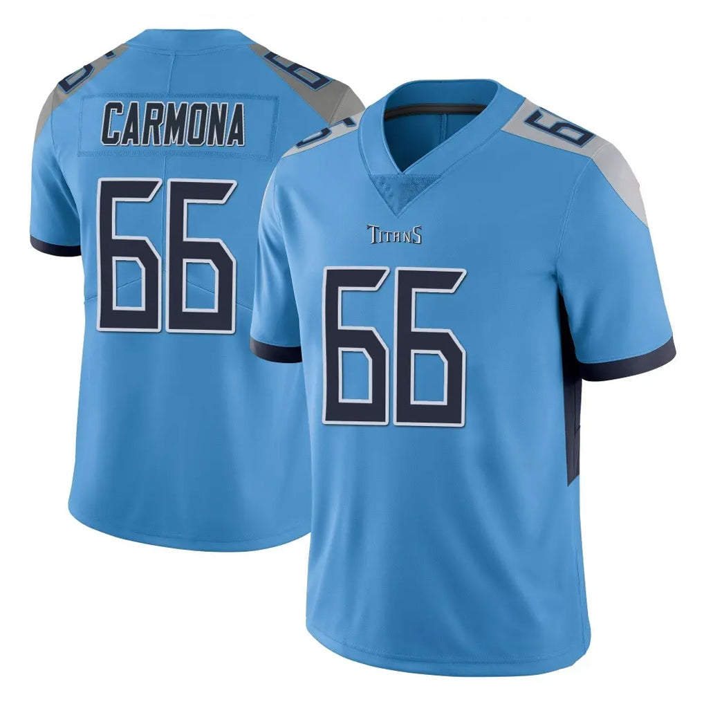 Punc T.Titans #66 Fernando Carmona Jr. Player Light Blue Limited Vapor Untouchable Home Game Stitched Jerseys