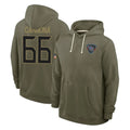 Punc T.Titans #66 Fernando Carmona Jr. Player Olive Salute to Service Hoodies Home Game Stitched Jerseys