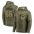 Punc T.Titans #66 Fernando Carmona Jr. Player Olive Salute to Service Pullover Hoodies Home Game Stitched Jerseys