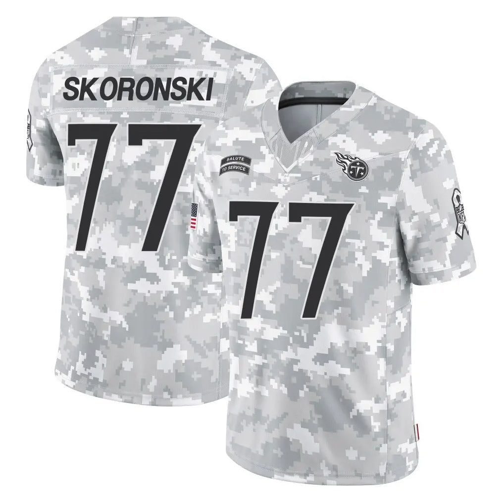 Punc T.Titans #77 Peter Skoronski Player Arctic Camo Limited Salute to Service Home Game Stitched Jerseys