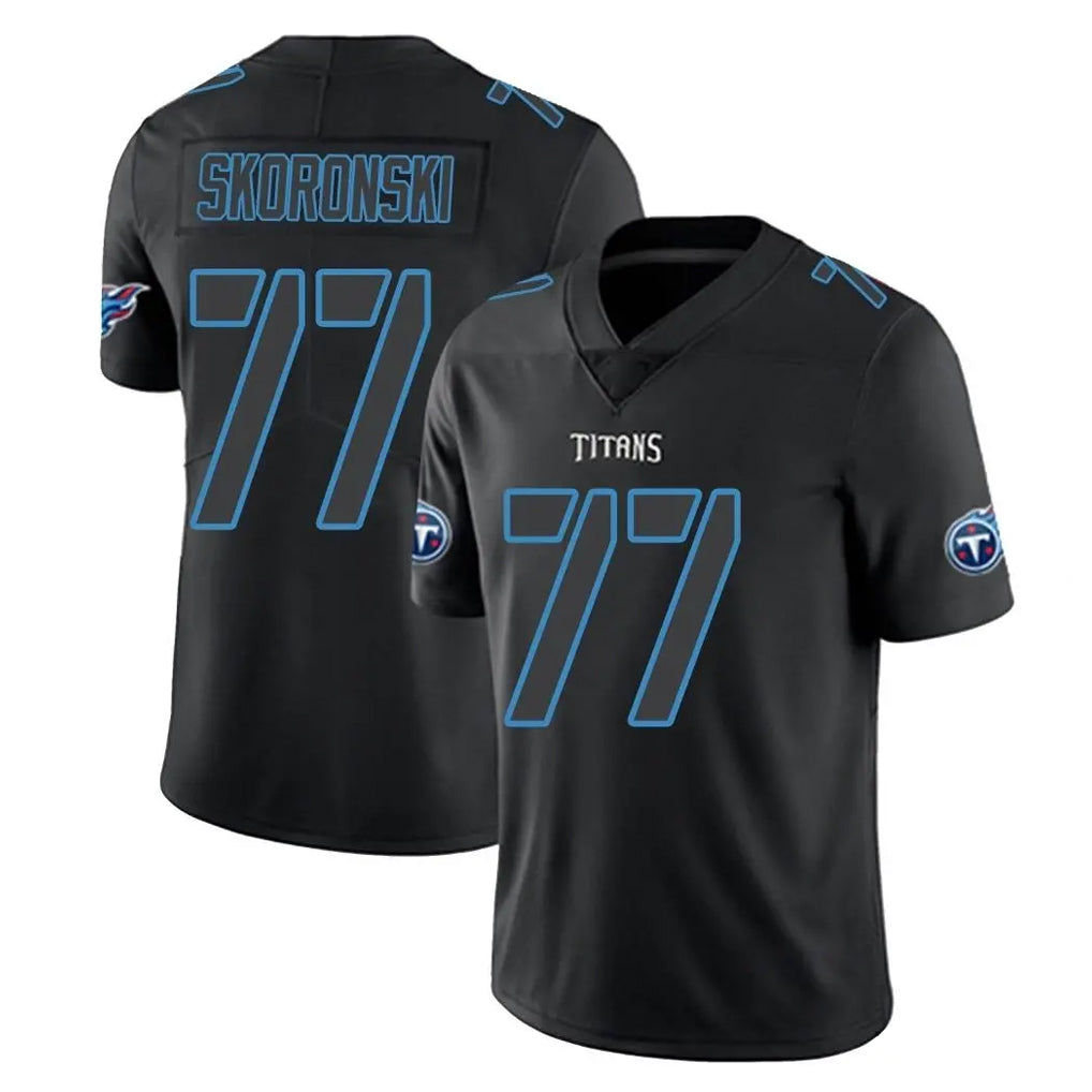 Punc T.Titans #77 Peter Skoronski Player Black Impact Limited Home Game Stitched Jerseys