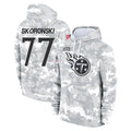 Punc T.Titans #77 Peter Skoronski Player Camo Arctic Salute to Service Pullover Hoodies Home Game Stitched Jerseys