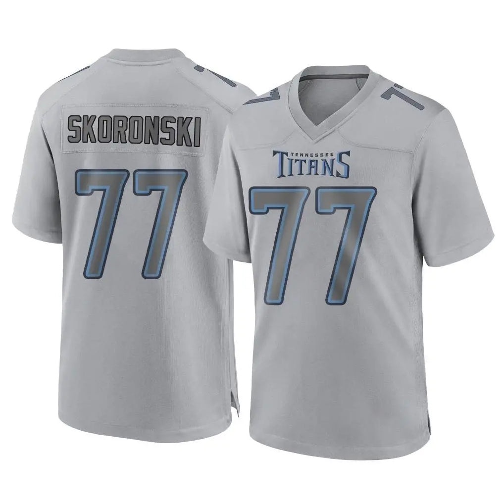 Punc T.Titans #77 Peter Skoronski Player Gray Atmosphere Fashion Home Game Stitched Jerseys