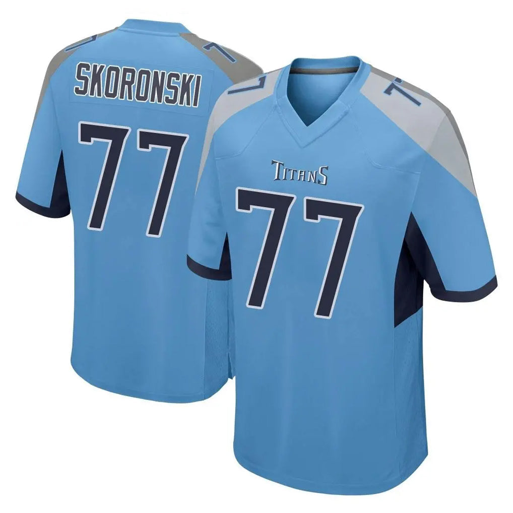 Punc T.Titans #77 Peter Skoronski Player Light Blue Home Game Stitched Jerseys