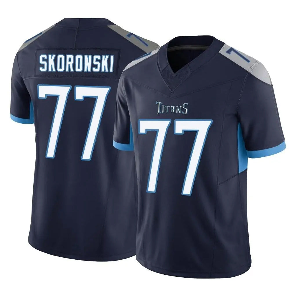 Punc T.Titans #77 Peter Skoronski Player Navy Limited Vapor F.U.S.E. Home Game Stitched Jerseys
