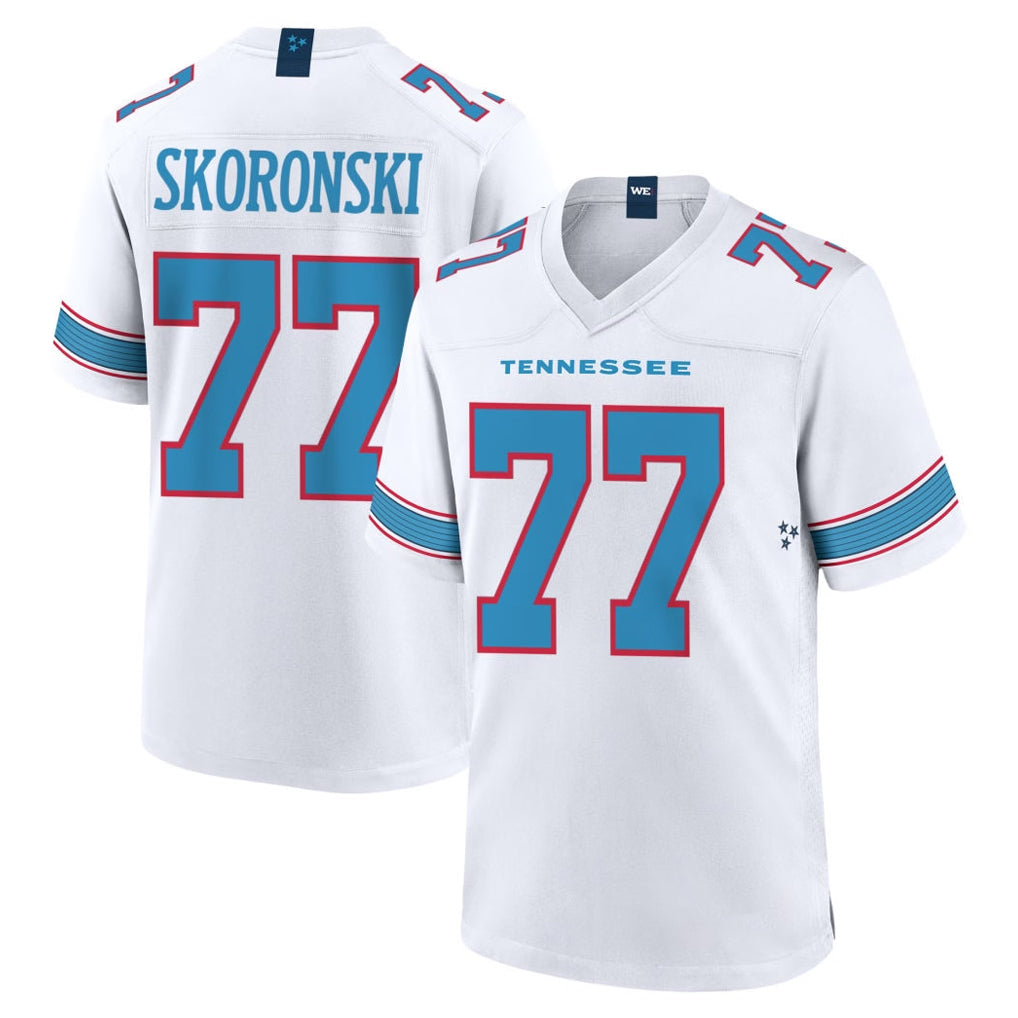 Punc T.Titans #77 Peter Skoronski Player White 2026 Game Home Stitched Jerseys