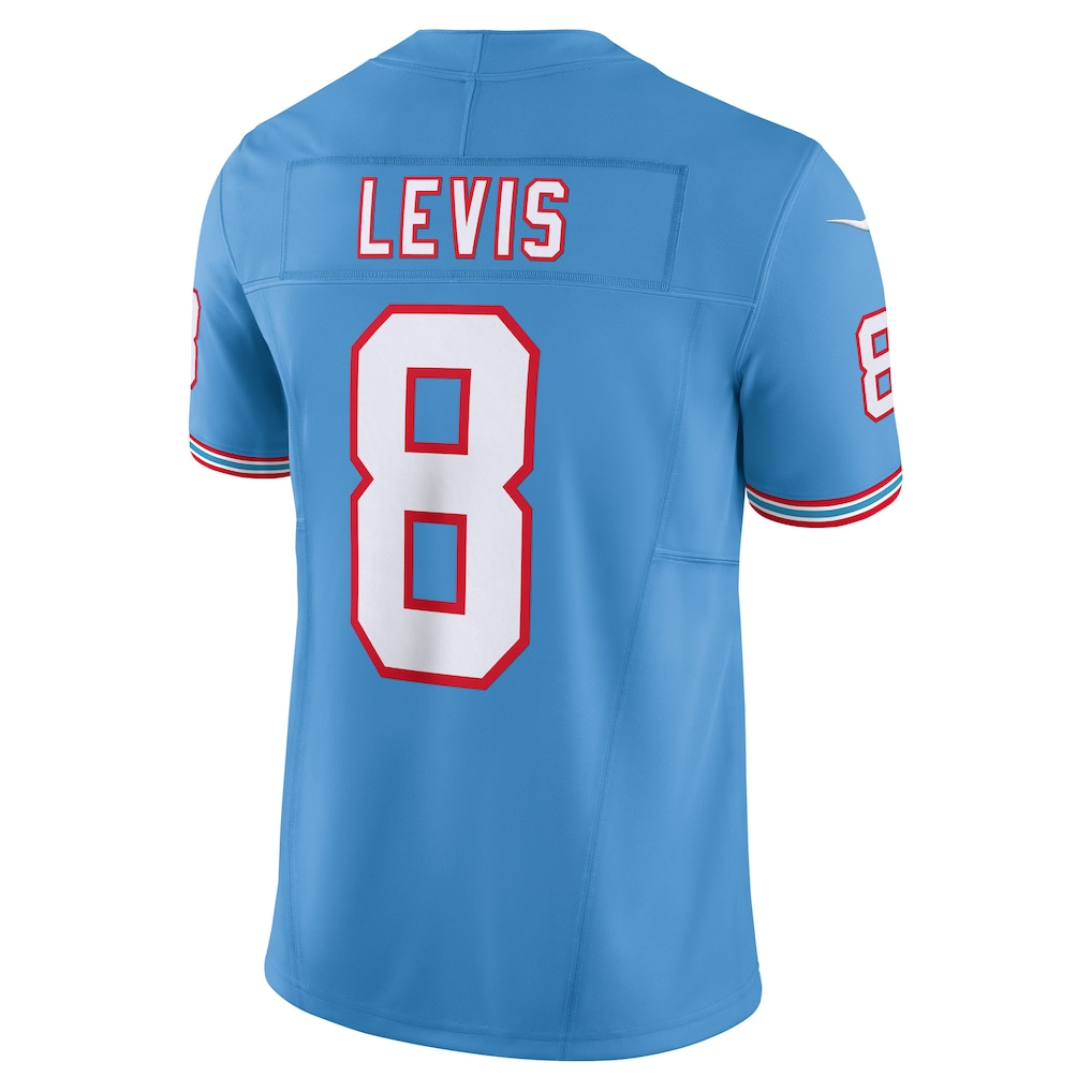 Punc T.Titans #8 Will Levis Nike Light Blue Alternate Oilers Throwback Vapor F.U.S.E. Limited Stitched Puhic Jersey
