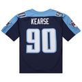 Punc T.Titans #90 Jevon Kearse Mitchell & Ness Navy 1999 Legacy Replica Jersey Tennessee Titans Jevon Kearse Mitchell & Ness Navy 1999 Legacy Replica Jersey