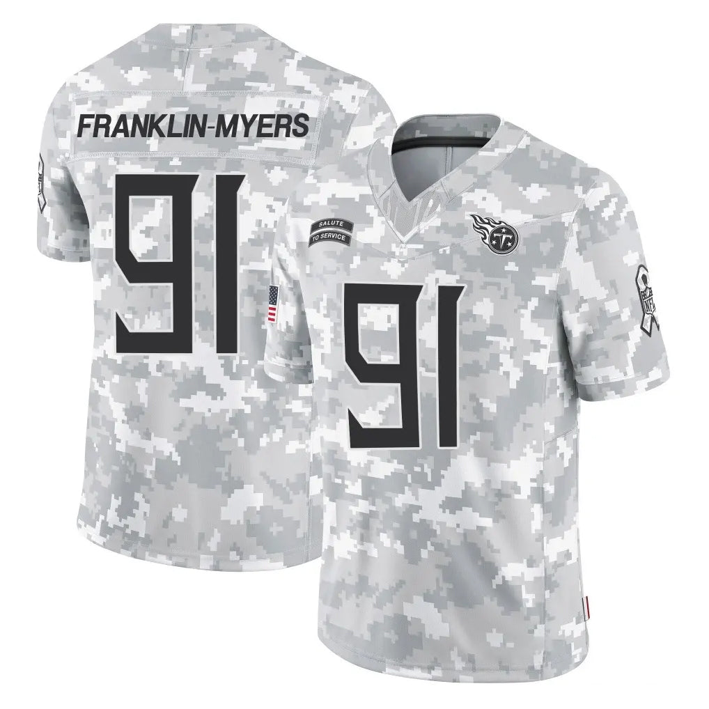 Punc T.Titans #91 John Franklin-Myers Player Arctic Camo Limited Salute to Service Home Game Stitched Jerseys