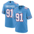 Punc T.Titans #91 John Franklin-Myers Player Light Blue 2026 Game Home Stitched Jerseys