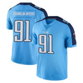 Punc T.Titans #91 John Franklin-Myers Player Light Blue Limited Color Rush Home Game Stitched Jerseys