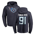 Punc T.Titans #91 John Franklin-Myers Player Navy Logo Pullover Hoodies Home Game Stitched Jerseys
