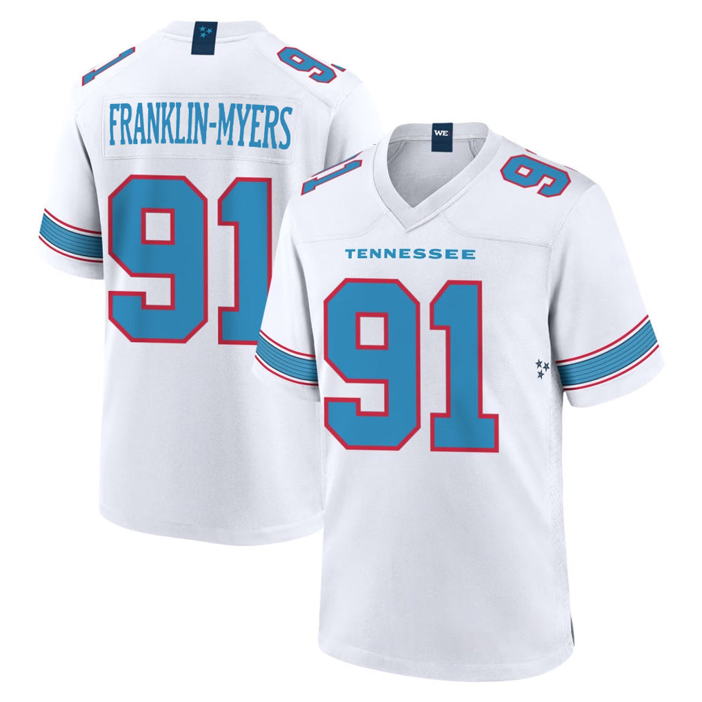 Punc T.Titans #91 John Franklin-Myers Player White 2026 Game Home Stitched Jerseys
