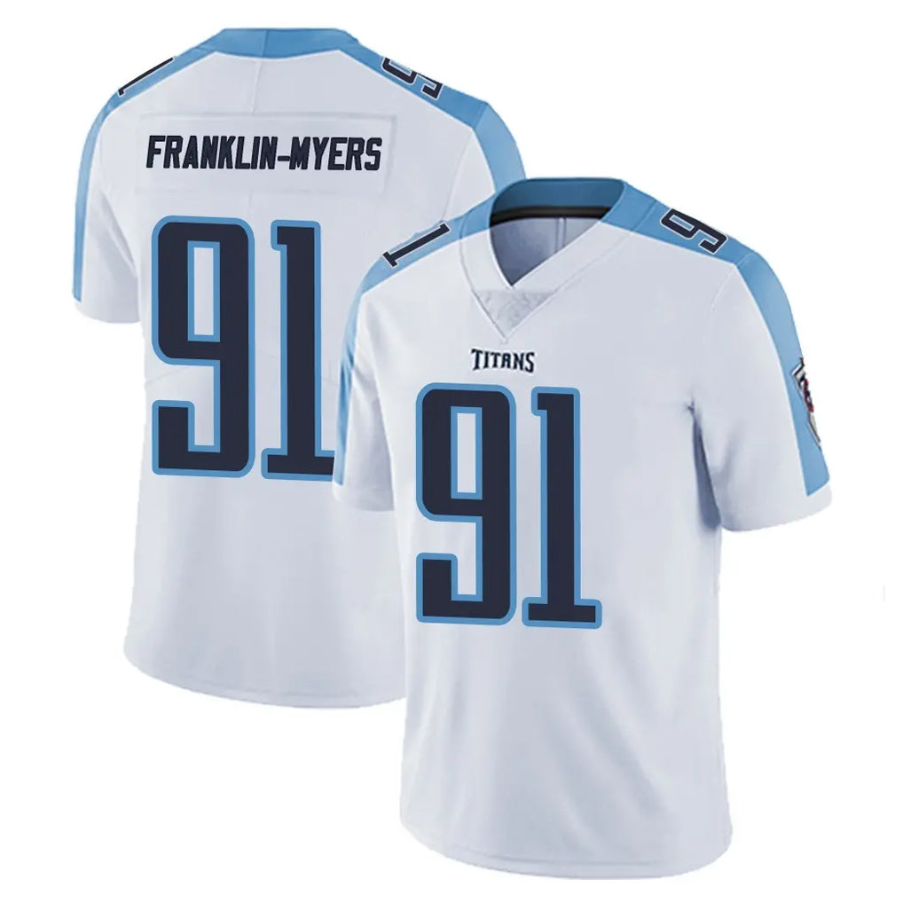 Punc T.Titans #91 John Franklin-Myers Player White Limited Vapor Untouchable Home Game Stitched Jerseys